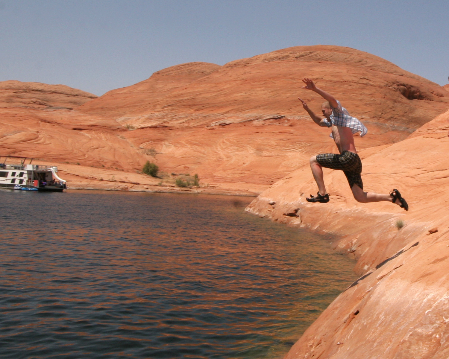 Chris jumping